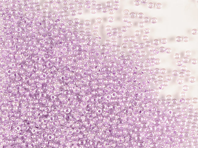 Wholesale (1kg / 500g) Preciosa Ornela Seed Beads Coated, Round Hole, Loose, Crystal, Colour Lined Violet, Sfinx (38626), Glass, Czech Republic, OUTLET