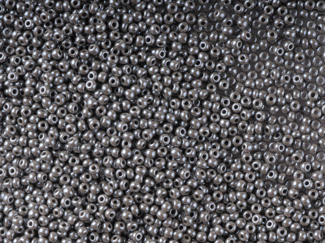 Wholesale (1kg / 500g) Preciosa Ornela Seed Beads Coated, Round Hole, Loose, Opaque Grey, Sfinx (48020), Glass, Czech Republic, OUTLET