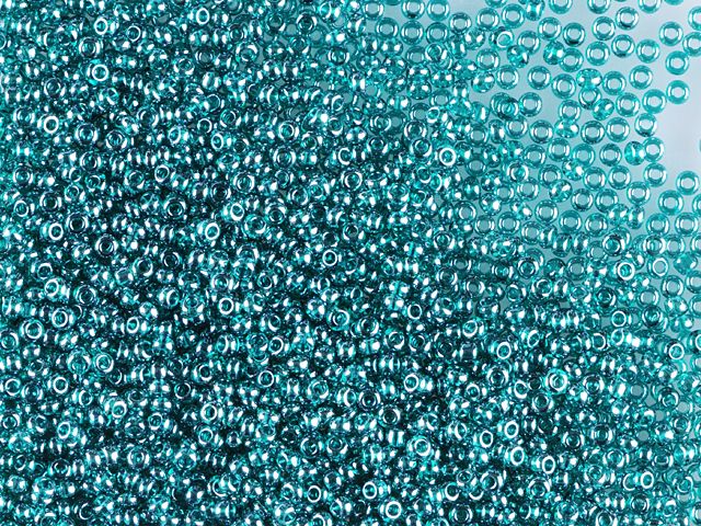Wholesale (1kg / 500g) Preciosa Ornela Seed Beads Coated, Round Hole, Loose, Transp. Teal Green, Sfinx (56710), Glass, Czech Republic, OUTLET