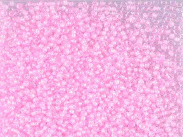 1 kg プレシオサ オルネラ シードビーズ コーティング 丸穴 ルース クリスタル ピンクライン入り レインボー (58573) ガラス チェコ共和国 アウトレット