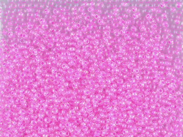 1 kg プレシオサ オルネラ シードビーズ コーティング 丸穴 ルース クリスタル ピンクライン入り レインボー (58577) ガラス チェコ共和国 アウトレット