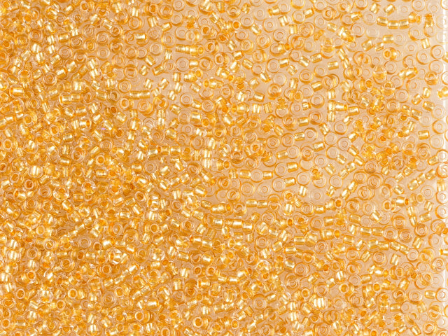 1 kg プレシオサ オルネラ シードビーズ コーティング 丸穴 ルース クリスタル メタリックカラー ラインド イエロー (68284) ガラス チェコ共和国 アウトレット