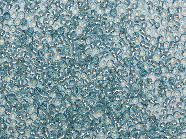 1 kg プレシオサ オルネラ シードビーズ コーティング 丸穴 ルース ブルーグリーン 2色染めクリスタル シルバーライン (78133) ガラス チェコ共和国 アウトレット