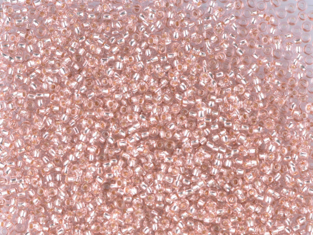 1 kg Preciosa Ornela Seed Beads Coated, Round Hole, Loose, Pink 1 Dyed Crystal, Silver Lined (78294), Glass, Czech Republic, OUTLET