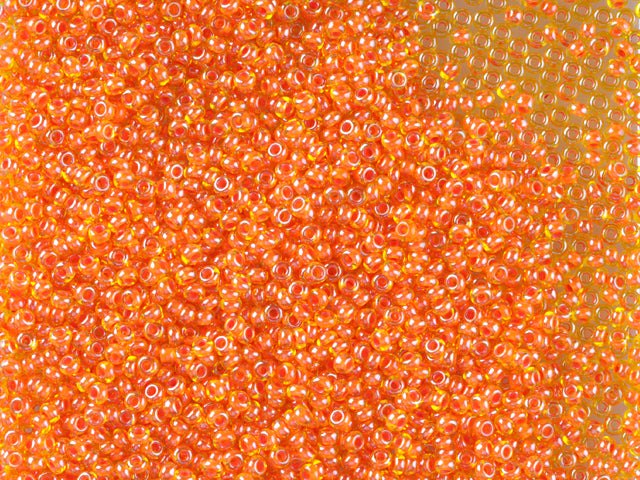 1 kg プレシオサ オルネラ シードビーズ コーティング済み、丸穴、ルース、透明イエローアンバー、カラーラインドピンク、Sfinx (81391)、ガラス、チェコ共和国、アウトレット