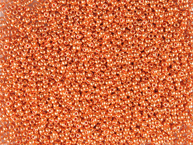 1 kg プレシオサ オルネラ シードビーズ コーティング 丸穴 ルース 銅染めクリスタル (68805) ガラス チェコ共和国 アウトレット