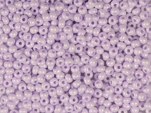 Wholesale (1kg / 500g) Preciosa Ornela Seed Beads Coated, Round Hole, Loose, Violet Terra Pearl Dyed Chalkwhite (16228), Glass, Czech Republic, OUTLET