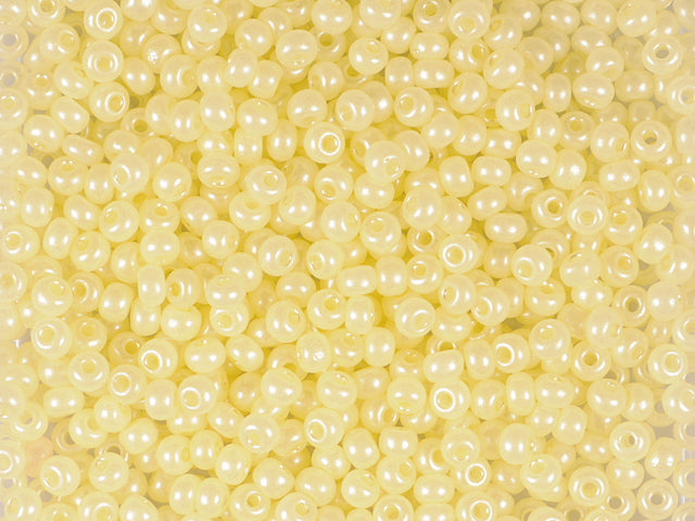 Wholesale (1kg / 500g) Preciosa Ornela Seed Beads Coated, Round Hole, Loose, Yellow Terra Pearl Dyed Alabaster (17286), Glass, Czech Republic, OUTLET