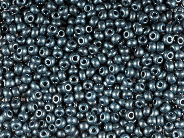 1 kg プレシオサ オルネラ シードビーズ コーティング 丸穴 ルース ブルーパール 黒染め (28936) ガラス チェコ共和国 アウトレット
