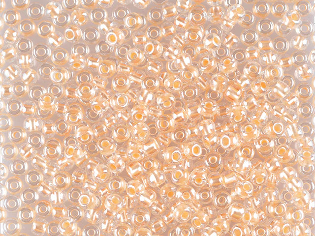 1 kg プレシオサ オルネラ シードビーズ コーティング ラウンドホール ルース クリスタル カラーライン オレンジパール (382PA) ガラス チェコ共和国 アウトレット