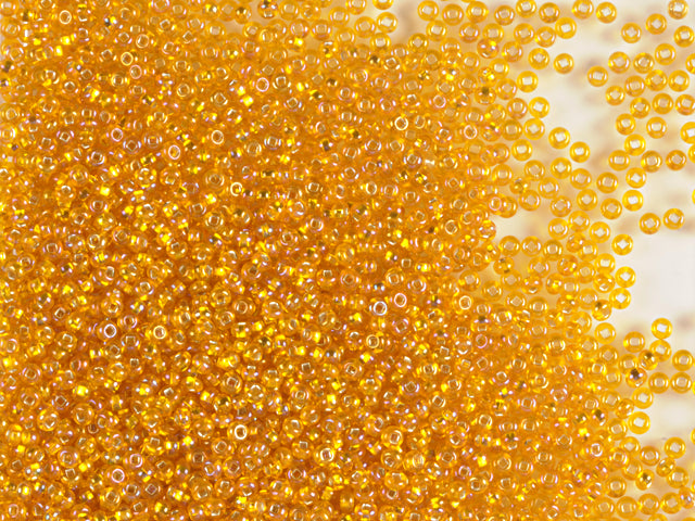 Wholesale (1kg / 500g) Preciosa Ornela Seed Beads Coated, Square Hole, Loose, Hyacinth, Silver Lined, Rainbow (87069), Glass, Czech Republic, OUTLET