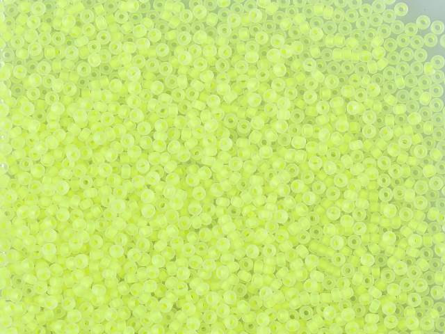 1 kg プレシオサ オルネラ シードビーズ コーティング 丸穴 マット ルース クリスタル ネオンイエローライン (08786) ガラス チェコ共和国 アウトレット