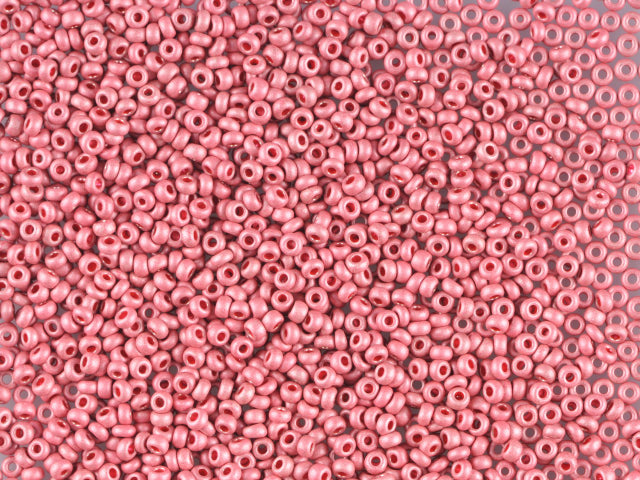 1 kg プレシオサ オルネラ シードビーズ コーティング 丸穴 マット ルース レッドメタリック染色クリスタル (18598) ガラス チェコ共和国 アウトレット
