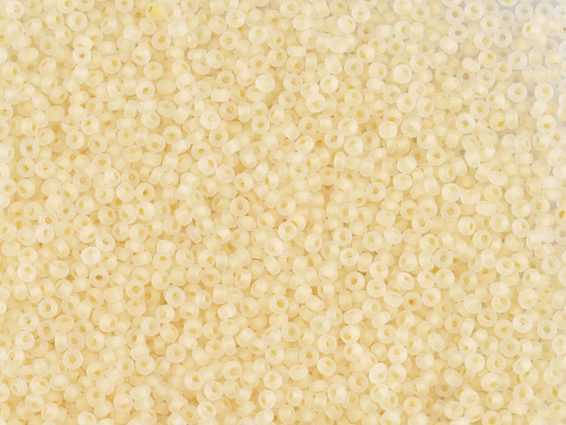 1 kg プレシオサ オルネラ シードビーズ コーティング 丸穴 マット ルース クリスタル イエローライン入り (38381) ガラス チェコ共和国 アウトレット