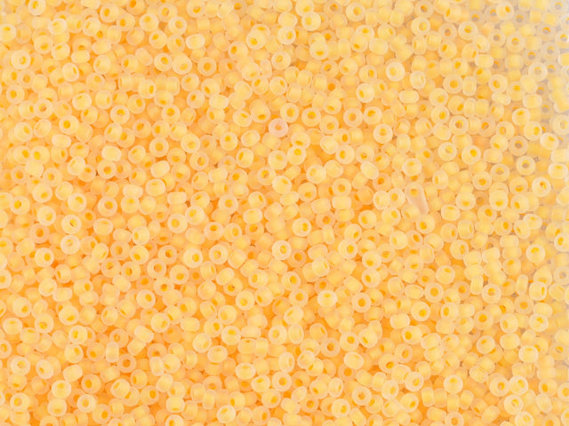 1 kg プレシオサ オルネラ シードビーズ コーティング 丸穴 マット ルース クリスタル イエローライン入り (38383) ガラス チェコ共和国 アウトレット