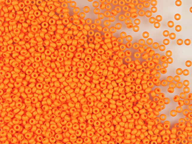 1 kg プレシオサ オルネラ シードビーズ コーティング 丸穴 マット ばら売り 不透明オレンジ (93140) ガラス製 チェコ共和国 アウトレット