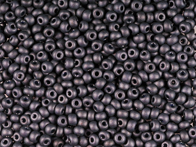 1 kg プレシオサ オルネラ シードビーズ コーティング 丸穴 マット ばら売り バイオレットパール 黒染め (28928) ガラス チェコ共和国 アウトレット