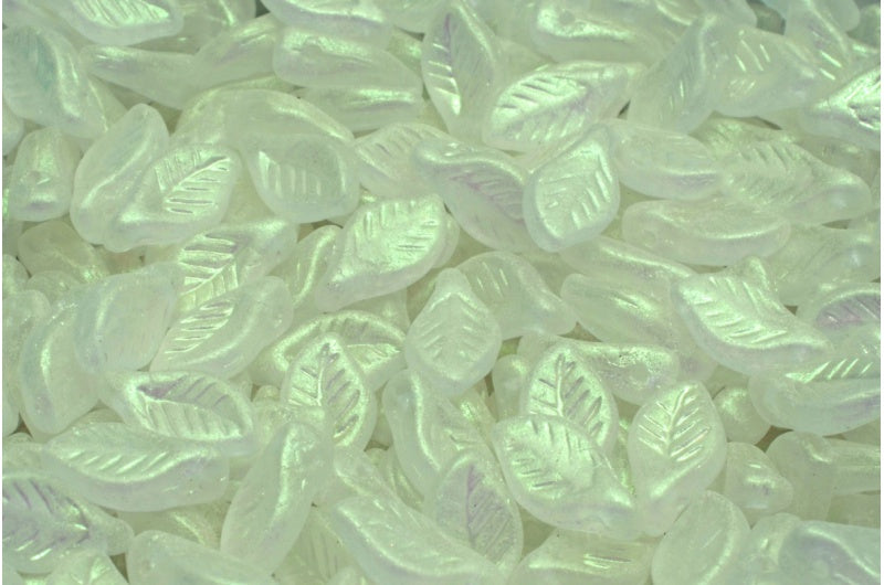 Bay Leaf Beads, Crystal Green Purple Shade (00030-79303), Glass, Czech Republic