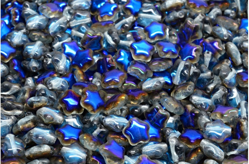 フラットスタービーズ、透明アクア 22201 (60000-22201)、ガラス、チェコ共和国