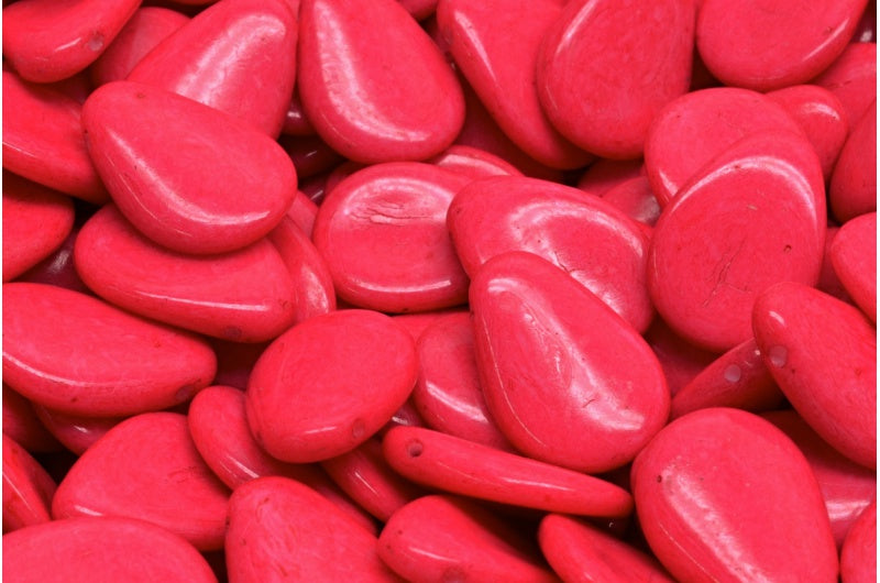 アネモネの花びらビーズ、ホワイトオパール 33274 (02020-33274)、ガラス、チェコ共和国