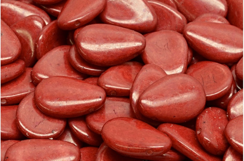 アネモネの花びらビーズ、ホワイトオパール 34260 (02020-34260)、ガラス、チェコ共和国