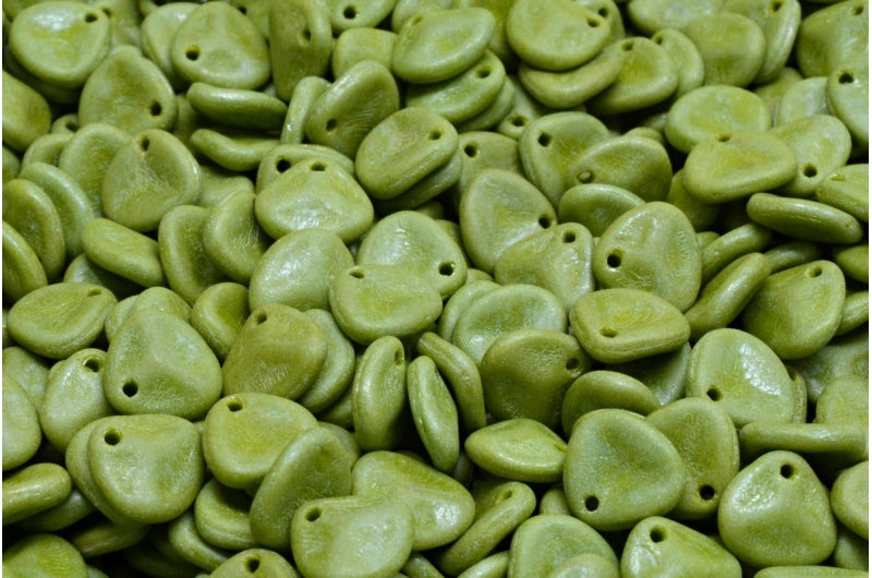 ローズペタルビーズ、グリーンTMマットヘマタイト(53420-TM-84100-14400)、ガラス、チェコ共和国