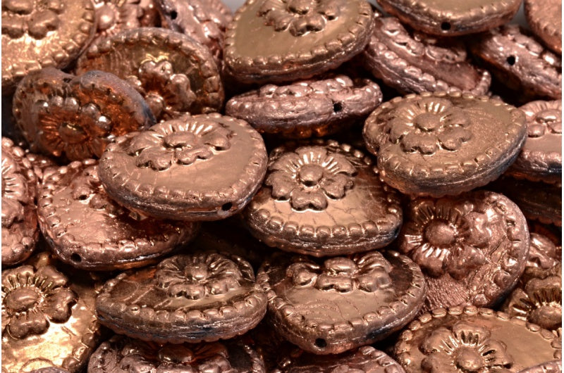 バラ付きハートビーズ、クリスタル 27103 (00030-27103)、ガラス、チェコ共和国