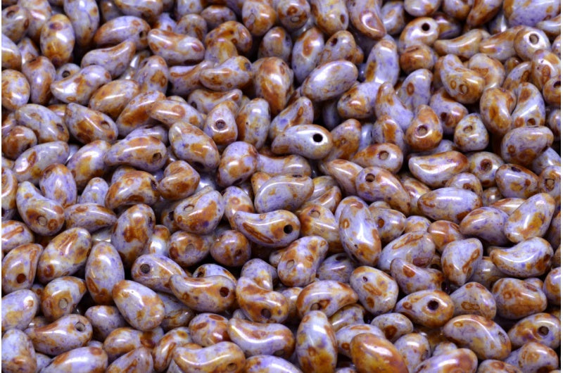 チューリップの花びらビーズ、ホワイト 65328 (02010-65328)、ガラス、チェコ共和国