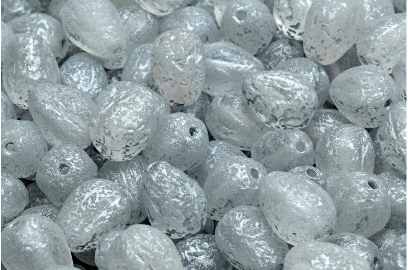 垂坠瓜珠,水晶蚀刻银线 (00030-ETCH-54301),玻璃,捷克共和国