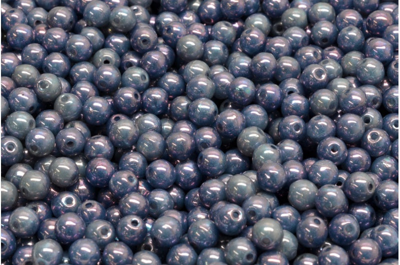 圆形德鲁克珠,蛋白石粉色星云 (71111-15001),玻璃,捷克共和国