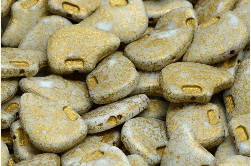 奥特莱斯 10克北极熊,白色蚀刻金线(02010-etch-54302),玻璃,捷克共和国