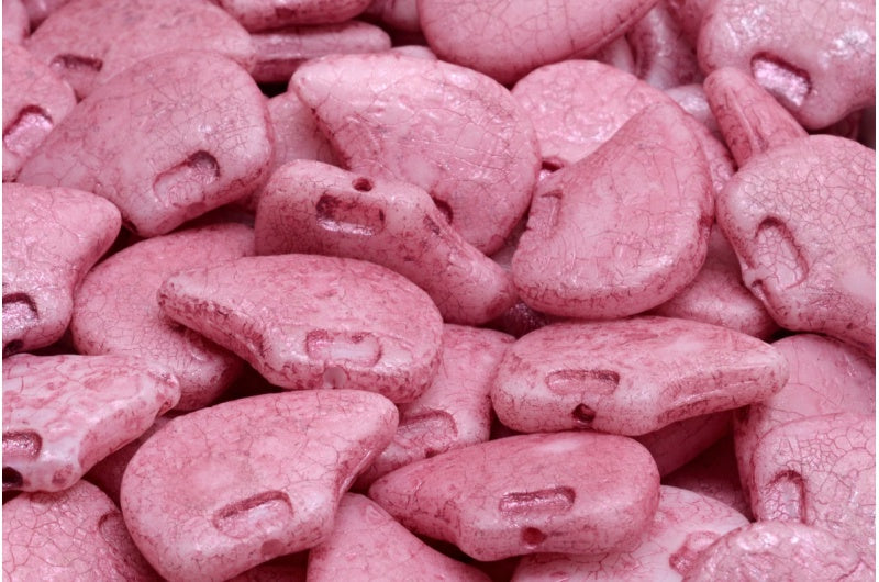 シロクマ、白エッチング、ピンクライン(02010-etch-54321)、ガラス、チェコ共和国