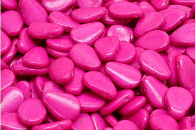 アネモネの花びらビーズ、ホワイトオパール 34271 (02020-34271)、ガラス、チェコ共和国