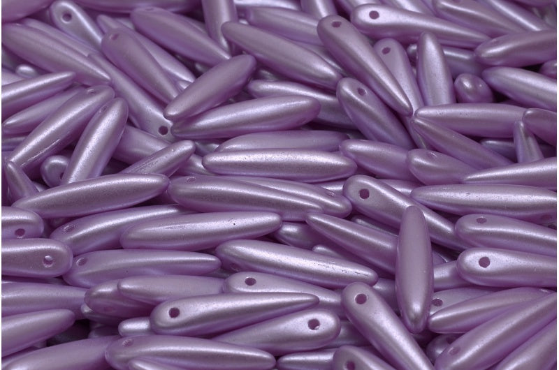 ソーンビーズ、ホワイトパステルパープル(02010-25012)、ガラス、チェコ共和国