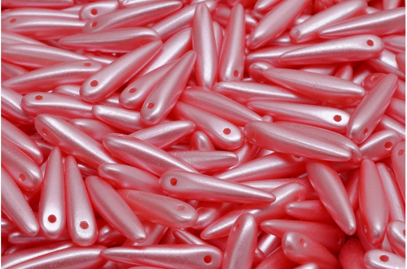 ソーンビーズ、ホワイトピンク(02010-25007)、ガラス、チェコ共和国