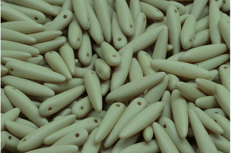 Thorn Beads, White 29564 (02010-29564), Glass, Czech Republic