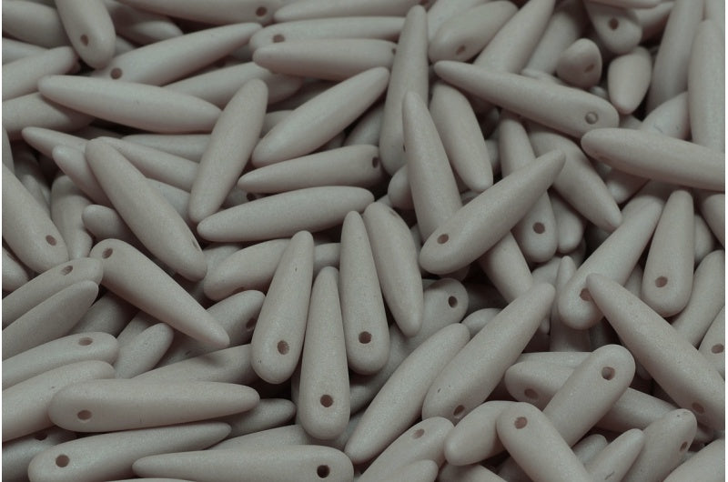 Thorn Beads, White 29562 (02010-29562), Glass, Czech Republic