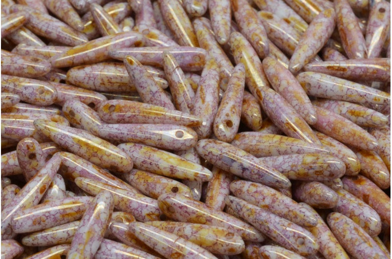 ソーンビーズ、ホワイトセネガルバイオレット(02010-15695)、ガラス、チェコ共和国