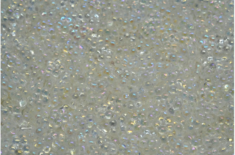 忘れな草ビーズ、クリスタルレインボーアイリス(00030-21405)、ガラス、チェコ共和国