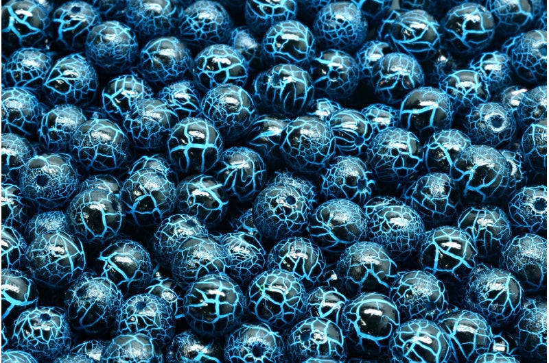 ラウンドドラックビーズ、チョークホワイト 24618 (03000-24618)、ガラス、チェコ共和国