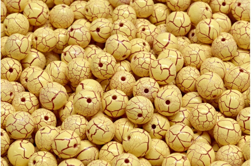 ラウンドドラックビーズ、チョークホワイト 24606 (03000-24606)、ガラス、チェコ共和国