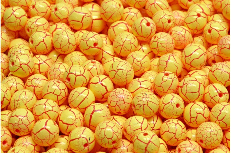 ラウンドドラックビーズ、チョークホワイト 24607 (03000-24607)、ガラス、チェコ共和国