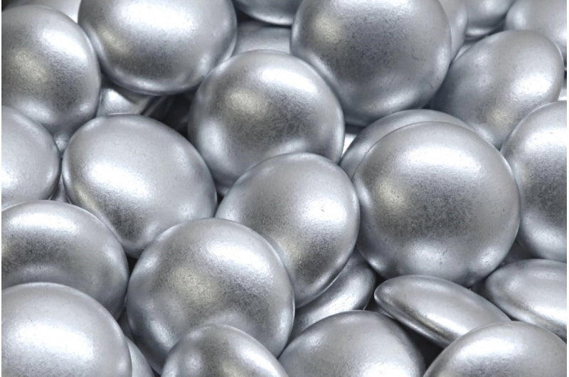 カボションビーズ、クリスタルシルバーマット(00030-01700)、ガラス、チェコ共和国