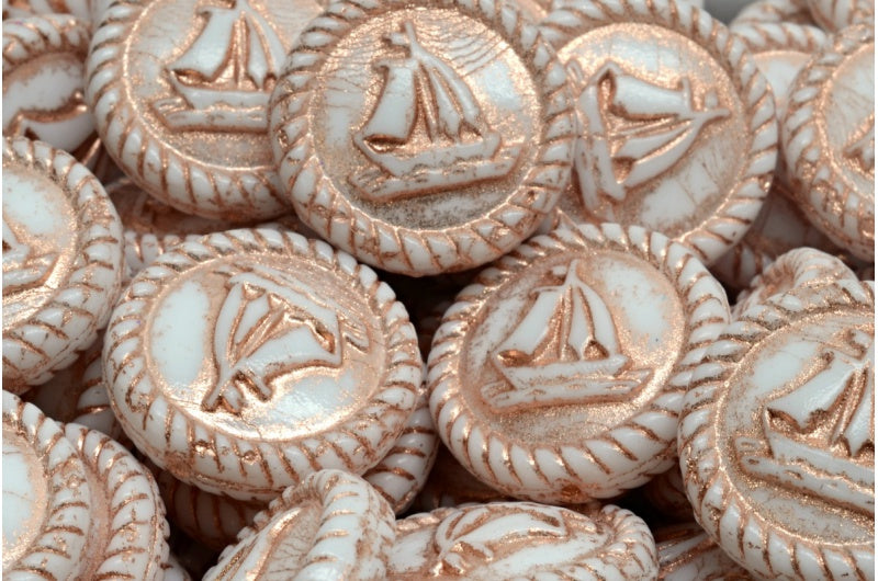 Boat Medallion,白铜内衬 (02010-54307),玻璃,捷克共和国