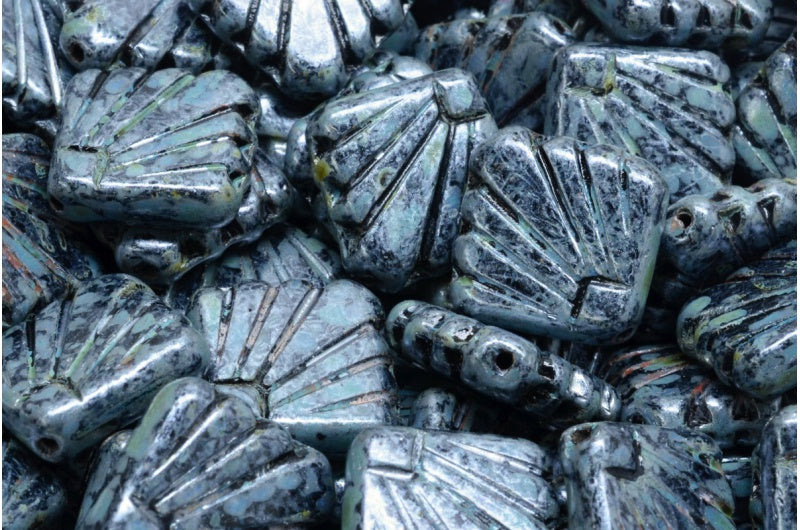 ディアファンビーズ、ブラッククリームラスタースポット(23980-65321)、ガラス、チェコ共和国