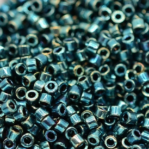 ミユキ デリカ シードビーズ ロカイユ メタリックブルーグリーンゴールドアイリス (# DB1006) ガラス製 日本製