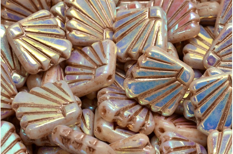 奥特莱斯 10克 Diafan 珠子,白色 Ab Full(2X 侧面)铜衬里(02010-28703-54324),玻璃,捷克共和国