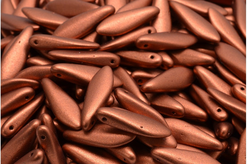 Dagger Beads, Crystal Copper Matt (00030-01750), Glass, Czech Republic