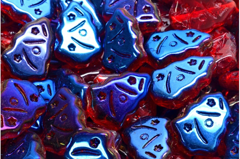 OUTLET 10 grams Christmas Tree Beads, 17 x 12 mm, Ruby Red 29901 (90080-29901), Glass, Czech Republic