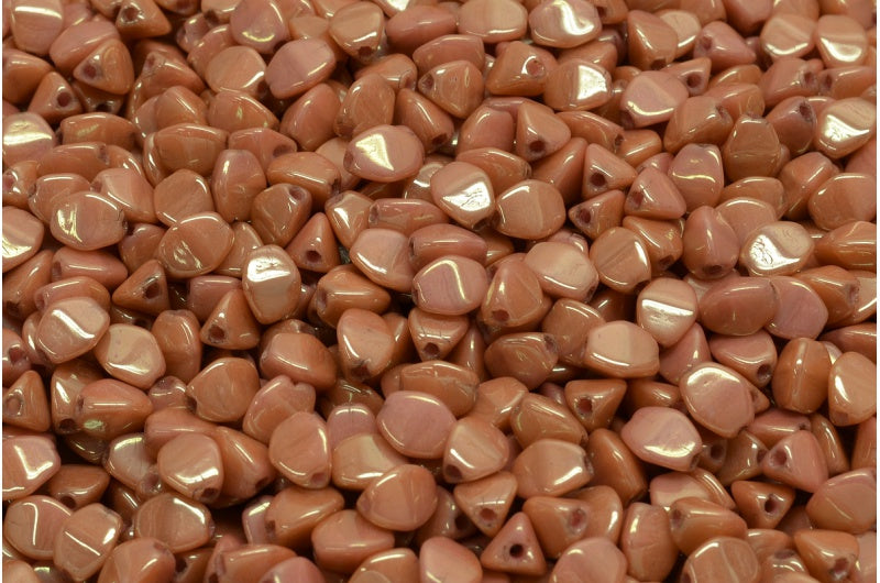 Pinch Beads, White Luster Red Full Coated (02010-14495), Glass, Czech Republic